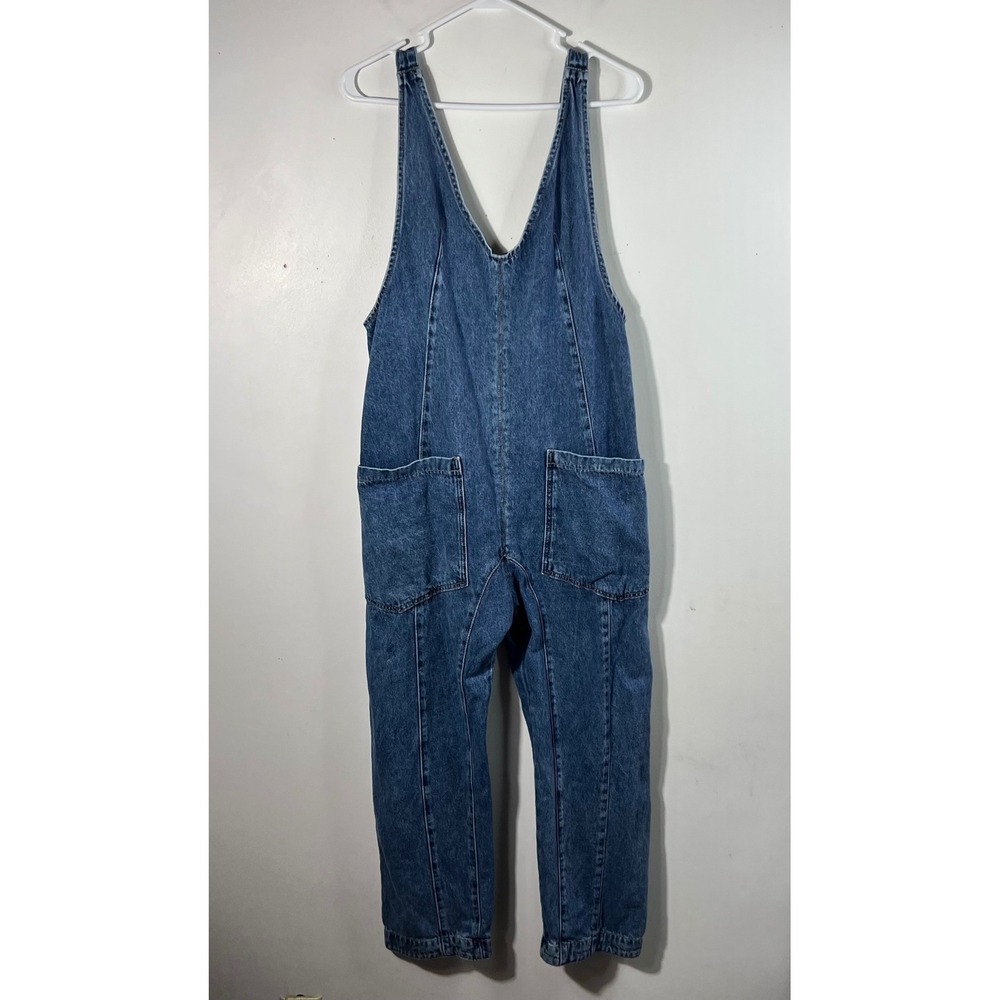 Free People We The Free High Roller Jumpsuit Denim XS Cotton